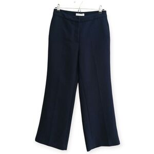 Sandro Navy Wide Leg Ankle Crop Trouser Dress Pants 38 or Medium